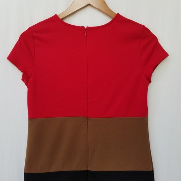 LOFT Ann Taylor Striped Color Block Comfy Knit Tee Shirt Dress - Picture 4 of 9